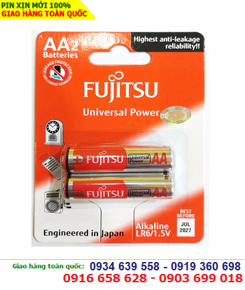 Pin AA 1,5V Fujitsu LR6-FU-W Universal Power _Made in Indonesia _Vỉ 2viên